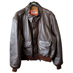 Vintage Cooper A2 Leather Flight Jacket Size 50L Bomber Airforce Military USA